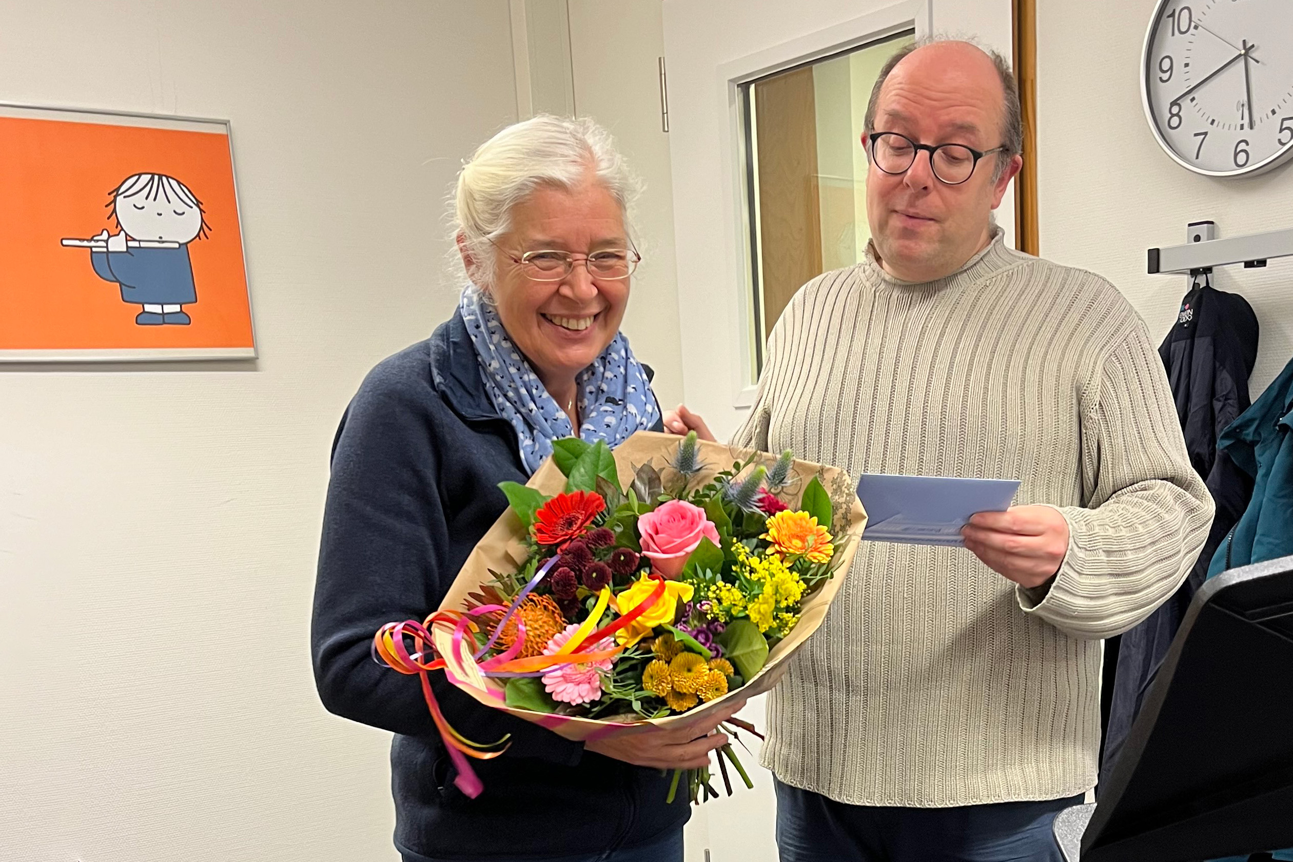 Louise Janssen 40 jaar zang- en fluitdocent bij Kunstenhuis Idea